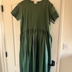 100% natural linen dress